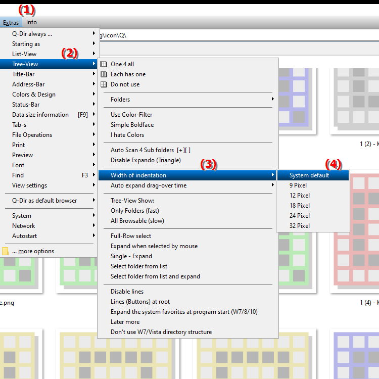 Set button indentation to Date Explorer default